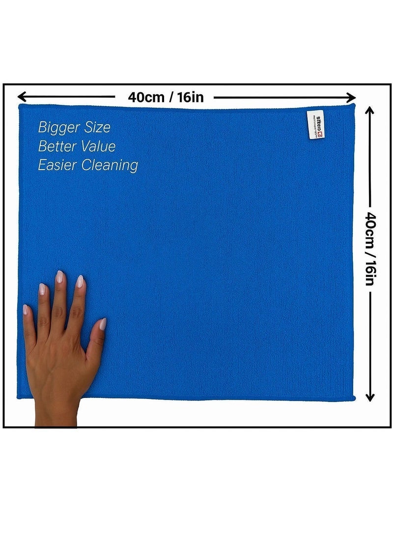 الصفحة الرئيسية الفضية منشفة تنظيف وتجفيف احترافية كبيرة من الألياف الدقيقة ٤٠×٤٠ سم [16x16بوصة] | صنع في تركيا | خياطة دقيقة متينة بنسيج ذكي | منشفة تيري فائقة النعومة والامتصاص | قابلة لإعادة الاستخدام وصديقة للبيئة | عبوة من ١٠ قطع - Image 2